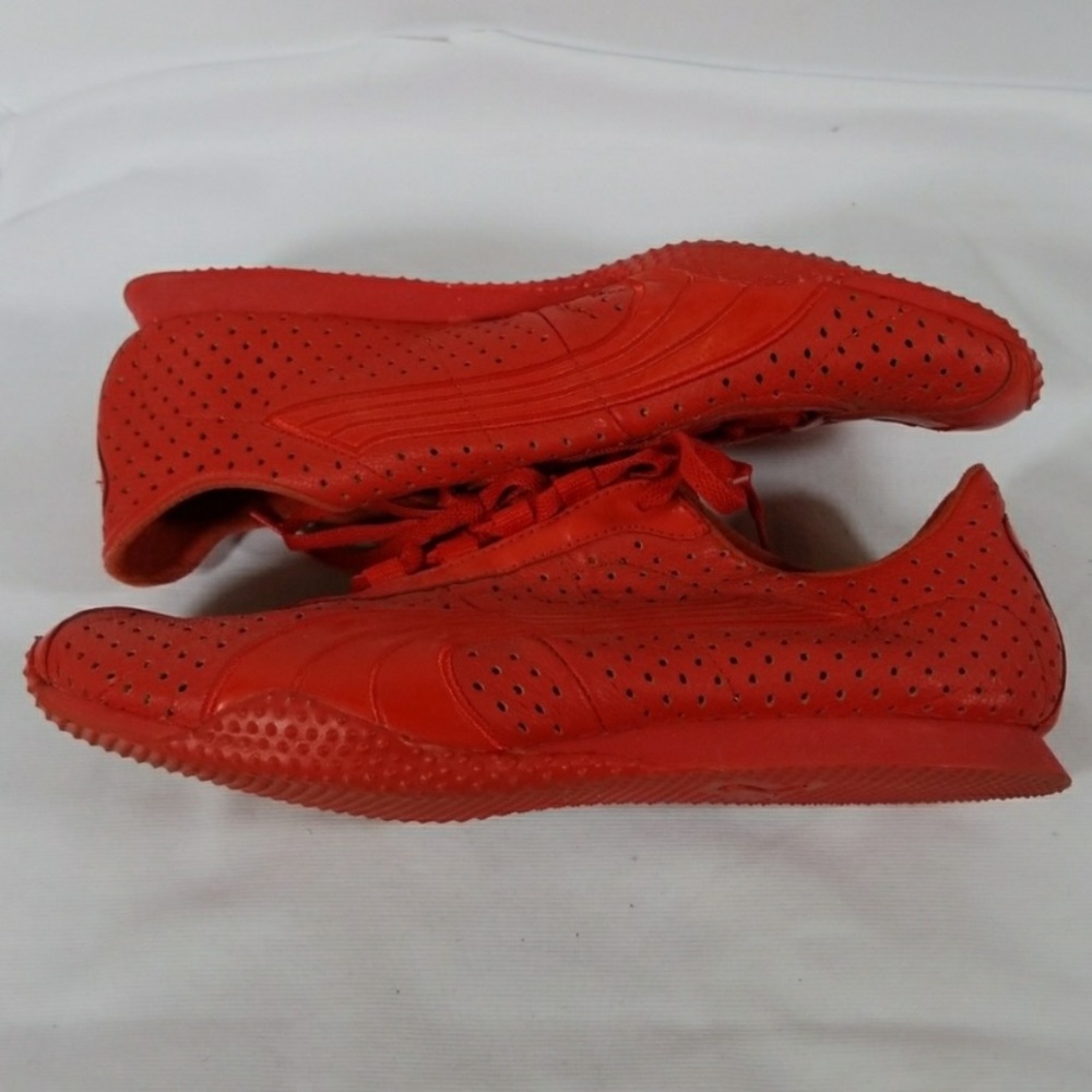 Puma red leather sneakers size 9.5